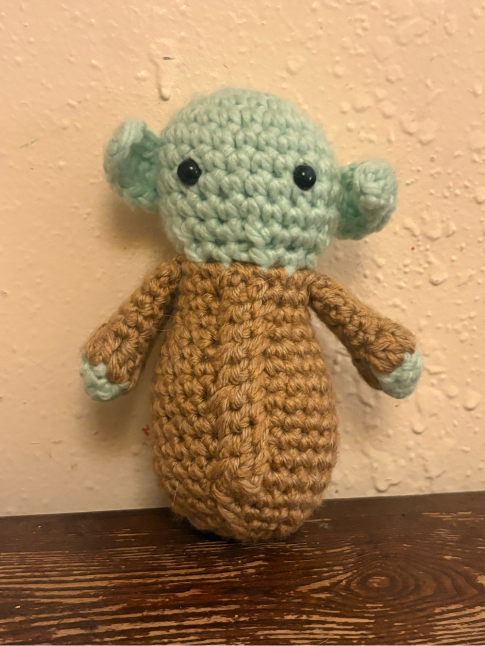 STAR WARS Crochet Grogu Baby Yoda 6” Soft Plush Green Brown